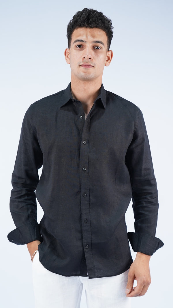 Linen Shirt - Black